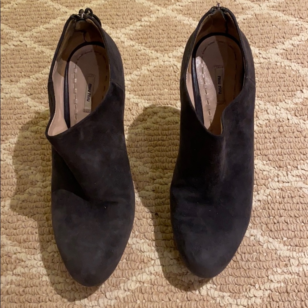 Miu Miu Suede Ankle Booties